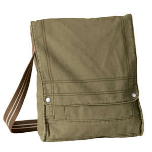 Custom Promotional District Threads Vertical Notebook Canvas Field Bag - Dark/All