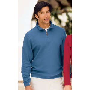 Port Authority Flatback Rib Quarter-Zip Pullover - Dark/All 
