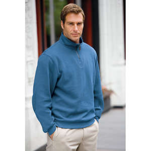 Port Authority Flatback Rib Quarter-Zip Pullover - Dark/All 