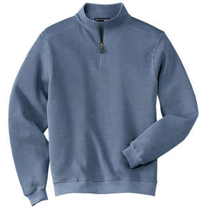 Port Authority Flatback Rib Quarter-Zip Pullover - Dark/All Blue, Harbor