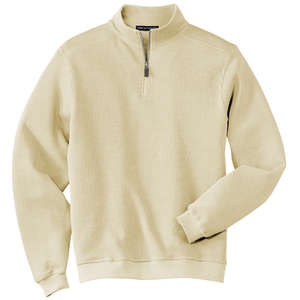 Port Authority Flatback Rib Quarter-Zip Pullover - Dark/All Ivory