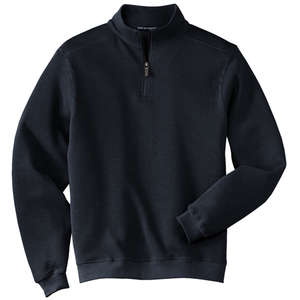 Port Authority Flatback Rib Quarter-Zip Pullover - Dark/All Blue, Navy