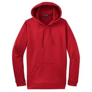 Sport-Tek Sport-Wick Fleece Hooded Pullover - Dark/All Red