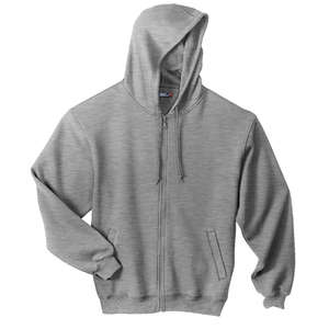 Sport-Tek Full-Zip Hooded Sweatshirt - Dark/All Gray, Heathered Athletic