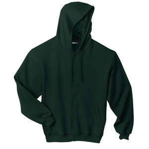 Sport-Tek Full-Zip Hooded Sweatshirt - Dark/All Green, Dark