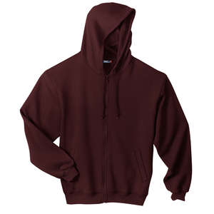 Sport-Tek Full-Zip Hooded Sweatshirt - Dark/All Maroon