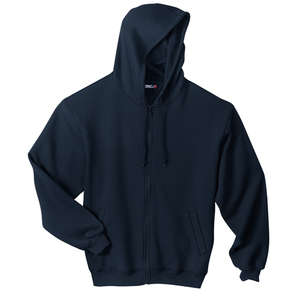 Sport-Tek Full-Zip Hooded Sweatshirt - Dark/All Blue, Navy