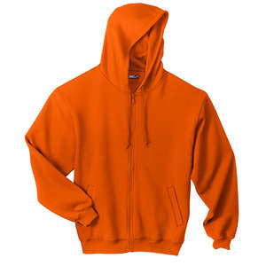 Sport-Tek Full-Zip Hooded Sweatshirt - Dark/All Orange