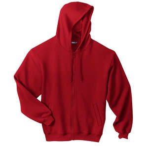 Sport-Tek Full-Zip Hooded Sweatshirt - Dark/All Red