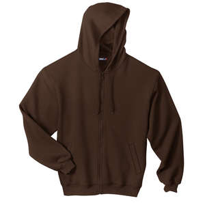 Sport-Tek Full-Zip Hooded Sweatshirt - Dark/All Brown