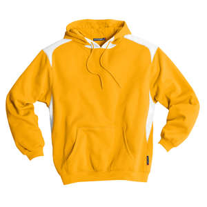 Sport-Tek Pullover Hooded Sweatshirt with Contrast Color - Dark/All Gold, Athletic