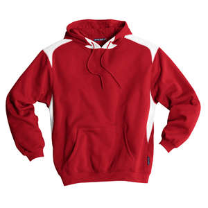 Sport-Tek Pullover Hooded Sweatshirt with Contrast Color - Dark/All Red