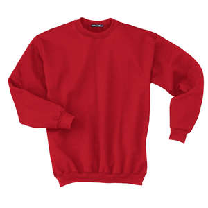 Sport-Tek Super Heavyweight Crewneck Sweatshirt - Dark/All Red