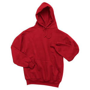 Sport-Tek Super Heavyweight Pullover Hooded Sweatshirt - Dark/All Red