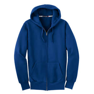 Sport-Tek Super Heavyweight Full-Zip Hooded Sweatshirt - Dark/All Blue, Royal
