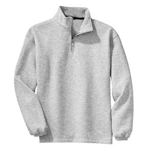 Port Authority Signature Sueded Finish Quarter-Zip Sweatshirt - Dark/All Gray, Heathered Athletic