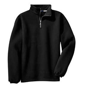 Port Authority Signature Sueded Finish Quarter-Zip Sweatshirt - Dark/All Black