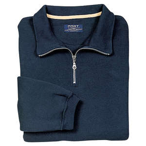 Port Authority Signature Sueded Finish Quarter-Zip Sweatshirt - Dark/All