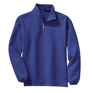 Port Authority Signature Sueded Finish Quarter-Zip Sweatshirt - Dark/All Blue, Mediterranean