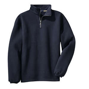 Port Authority Signature Sueded Finish Quarter-Zip Sweatshirt - Dark/All Blue, Navy