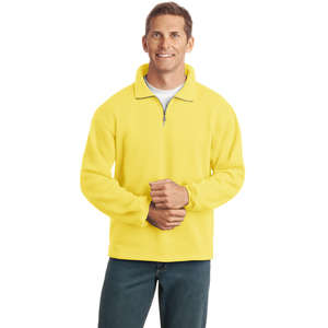 Port Authority Signature Sueded Finish Quarter-Zip Sweatshirt - Dark/All