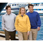 Custom Sweatshirts & Sweatpants - Port Authority Signature Sueded Finish Quarter-Zip Sweatshirt - Dark/All