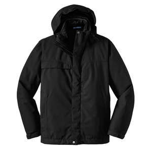 Port Authority Herringbone 3-in-1 Parka - Dark/All Black