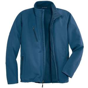 Port Authority Textured Soft Shell Jacket - Dark/All Blue, Insignia