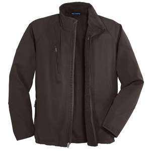 Port Authority Textured Soft Shell Jacket - Dark/All Brown, Cafe