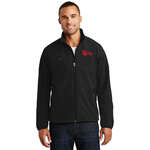 Logo Outerwear - Port Authority Textured Soft Shell Jacket - Dark/All