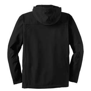 Port Authority Textured Hooded Soft Shell Jacket - Dark/All 