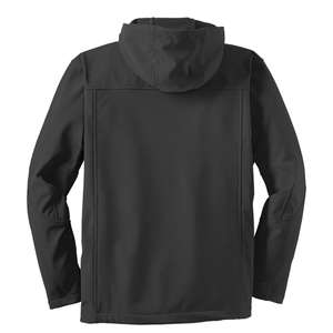 Port Authority Textured Hooded Soft Shell Jacket - Dark/All 