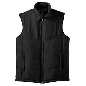 Port Authority Puffy Vest - Dark/All Black/Black