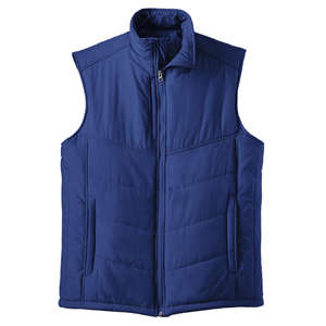 Port Authority Puffy Vest - Dark/All Blue, Mediterranean/Black