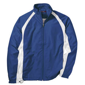 Sport-Tek 5-in-1 Performance Full-Zip Warm-Up Jacket - Dark/All Blue, Royal/White