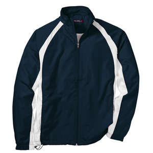 Sport-Tek 5-in-1 Performance Full-Zip Warm-Up Jacket - Dark/All Blue, Navy/White