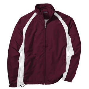 Sport-Tek 5-in-1 Performance Full-Zip Warm-Up Jacket - Dark/All Maroon/White