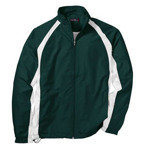Sport-Tek 5-in-1 Performance Full-Zip Warm-Up Jacket - Dark/All Green, Dark/White