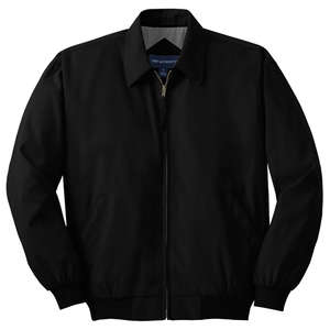 Port Authority Casual Microfiber Jacket - Dark/All Black/Pewter