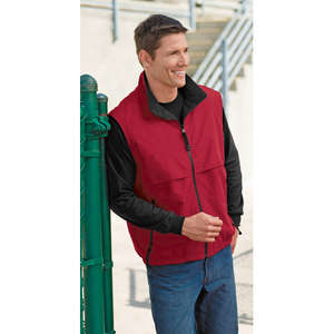 Port Authority Reversible Terra-Tek Nylon and Fleece Vest - Dark/All
