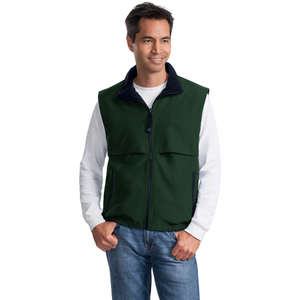 Port Authority Reversible Terra-Tek Nylon and Fleece Vest - Dark/All Green, Hunter/Blue, Navy