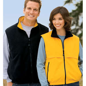 Port Authority Reversible Terra-Tek Nylon and Fleece Vest - Dark/All