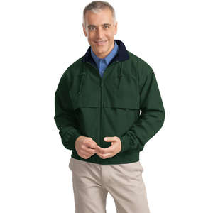 Port Authority Classic Poplin Jacket - Dark/All Green, Hunter/Blue, Navy