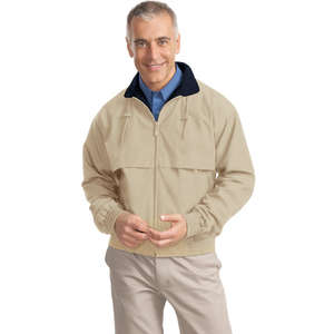 Port Authority Classic Poplin Jacket - Dark/All Stone/Blue, Navy
