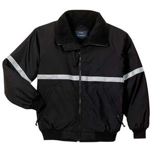 Port Authority Challenger Jacket with Reflective Taping - Dark/All Black/Black/Reflective