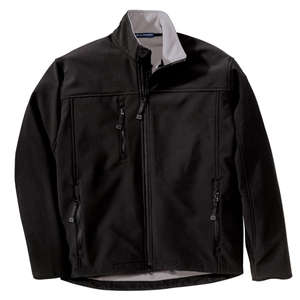 Port Authority Glacier Soft Shell Jacket - Dark/All Black/Chrome