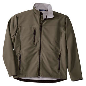 Port Authority Glacier Soft Shell Jacket - Dark/All Brown/Chrome