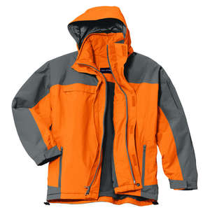Port Authority Nootka Jacket - Dark/All Orange, Cadmium/Graphite
