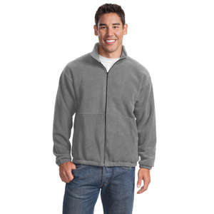 Port Authority R-Tek Fleece Full-Zip Jacket - Dark/All Gray, Heather