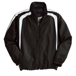 Sport-Tek Colorblock Raglan Jacket - Dark/All Black/White